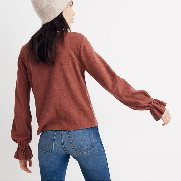 Madewell Texture & Thread Ruffle-Cuff Top - Picture 8 of 10